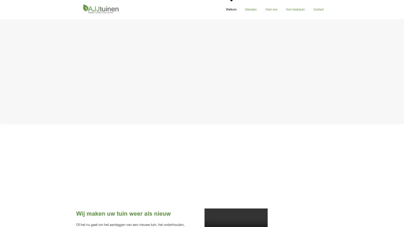 Website van Ruimte voor Groen- AJJ Tuinen