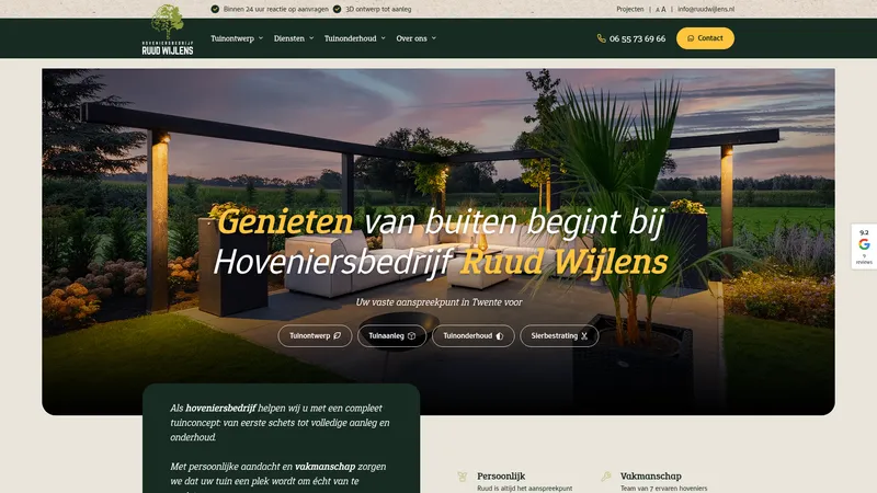 Website van Ruud Wijlens Hovenier