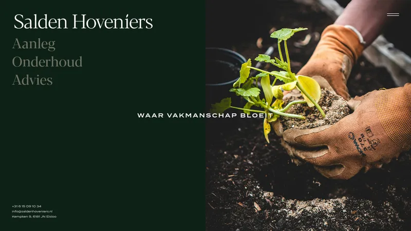 Website van Salden Hoveniers