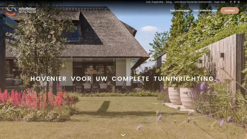 Website van Schaffelaar Hoveniers
