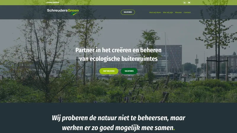 Website van SchreudersGroen BV