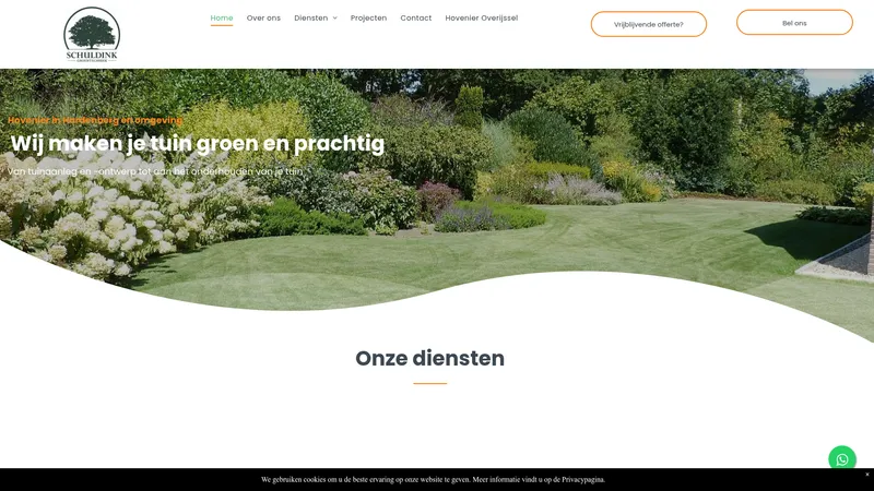 Website van Schuldink Groentechniek