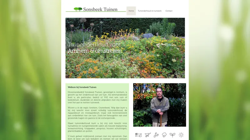 Website van Sonsbeek Tuinen