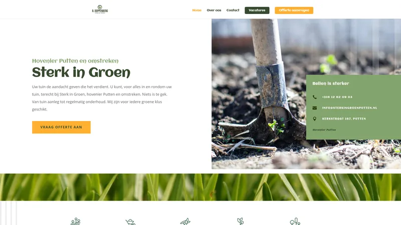 Website van Sterk in Groen