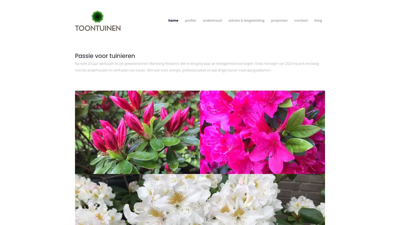 Website van Toontuinen