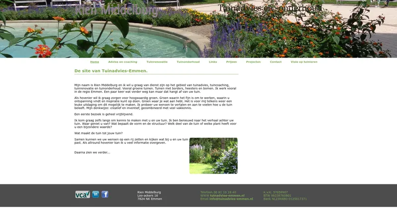 Website van Tuinadvies-Emmen