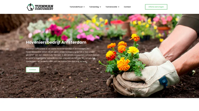 Website van Tuinmanconcurrent