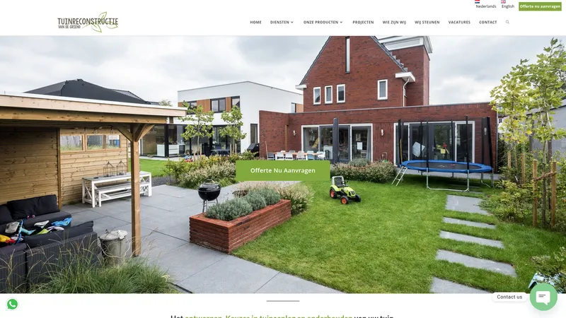 Website van Tuinreconstructie van de Griend