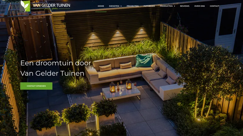 Website van Van Gelder Tuinen
