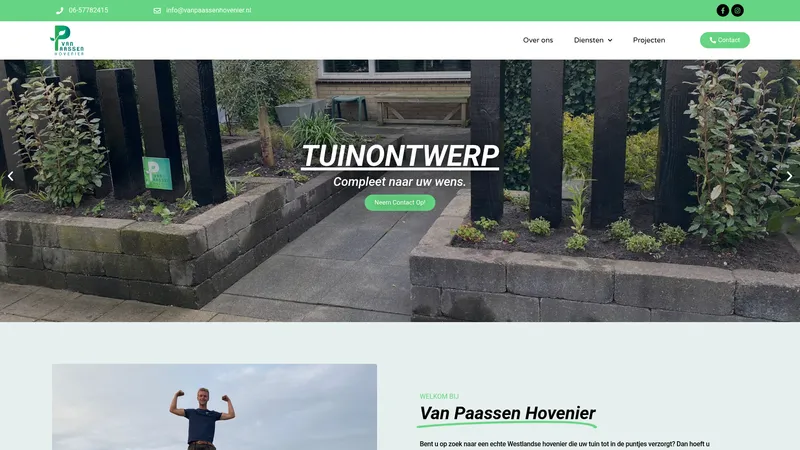 Website van Van Paassen Hovenier