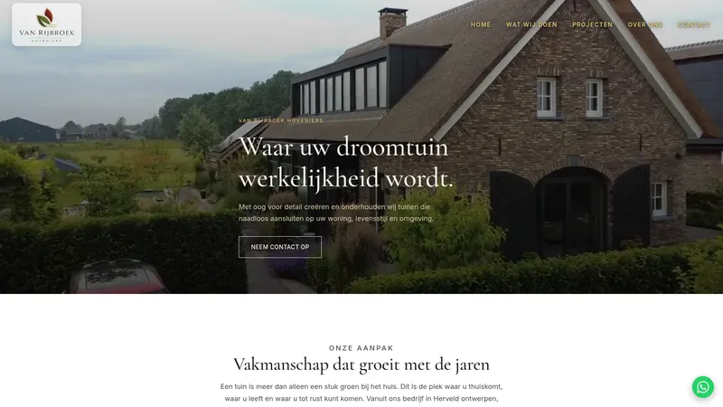 Website van Van Rijbroek Hoveniers