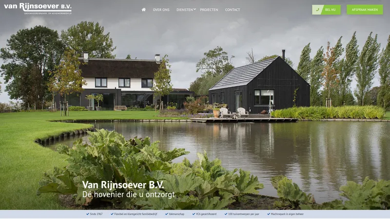 Website van Van Rijnsoever B.V.