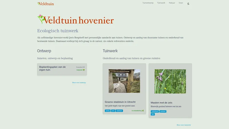 Website van Veldtuin