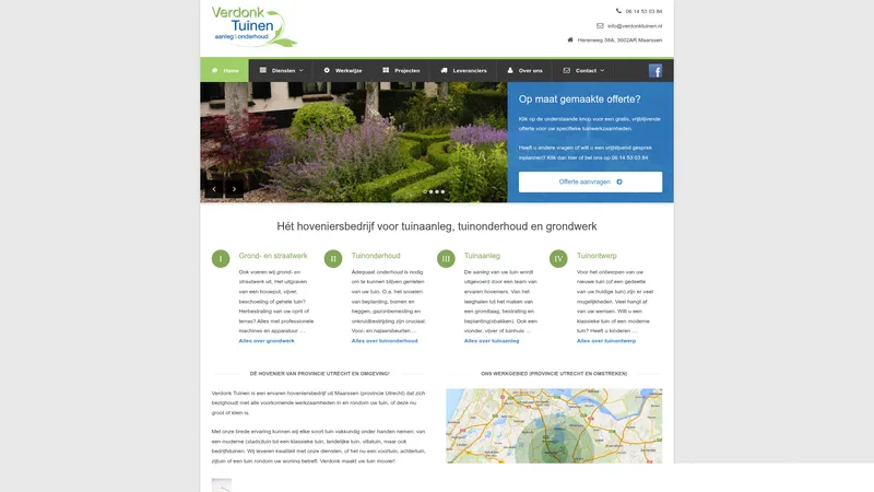Website van Verdonk Tuinen