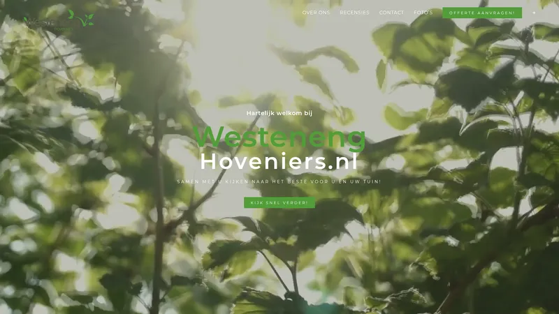 Website van Westeneng Hoveniers