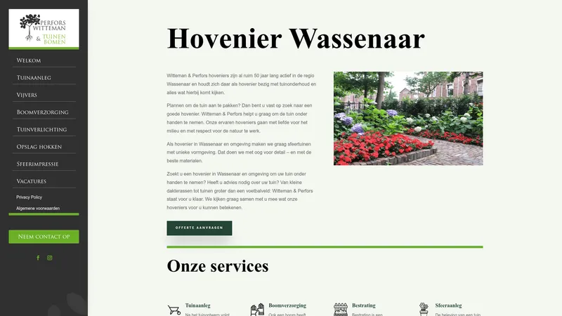 Website van Witteman & Perfors