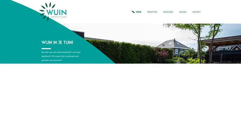 Website van Wuin Hoveniers